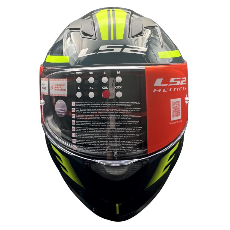 LS2 Helmets Stream Evo Shadow Gl.silver H-v Yellow D-ring - Ff320