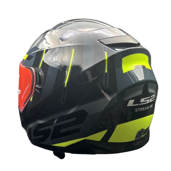 LS2 FF320 Stream Evo Shadow Gl.silver H-v Yellow D-ring Helmet - Riders Junction