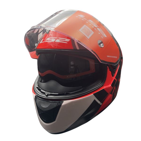 LS2 FF320 Stream Evo Target  Black 7c Red D-ring Helmet - Riders Junction