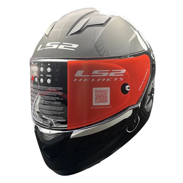LS2 FF320 Stream Evo Viator  Matt Black 7c White D-ring Helmet - Riders Junction