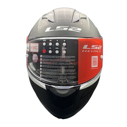 LS2 FF320 Stream Evo Viator  Matt Black 7c White D-ring Helmet - Riders Junction