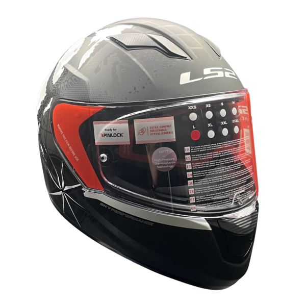 LS2 FF320 Stream Evo Viator  Matt Black 7c White D-ring Helmet - Riders Junction