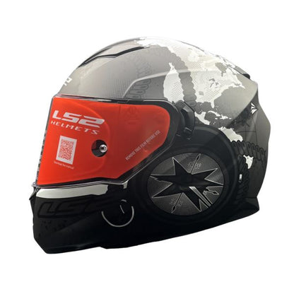 LS2 FF320 Stream Evo Viator  Matt Black 7c White D-ring Helmet - Riders Junction