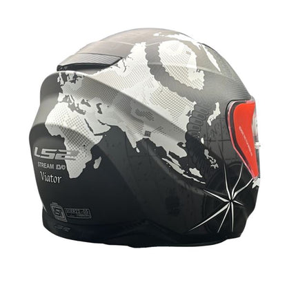 LS2 Helmets Stream Evo Viator Matt Black 7c White D-ring - Ff320