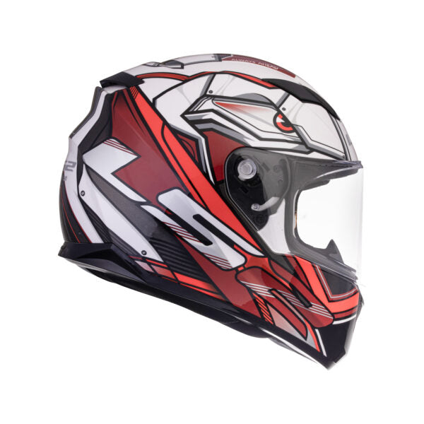 LS2 FF320 Stream Evo Xdron Matt White Red Helmet - Riders Junction