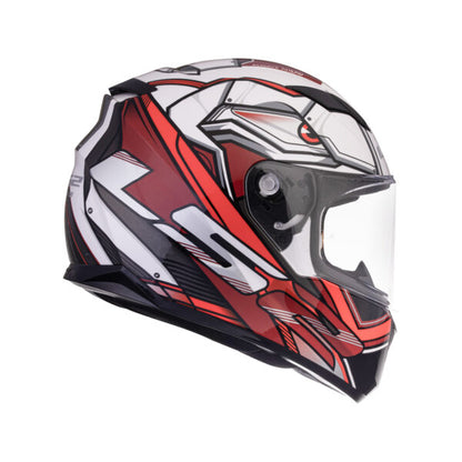 LS2 FF320 Stream Evo Xdron Matt White Red Helmet - Riders Junction