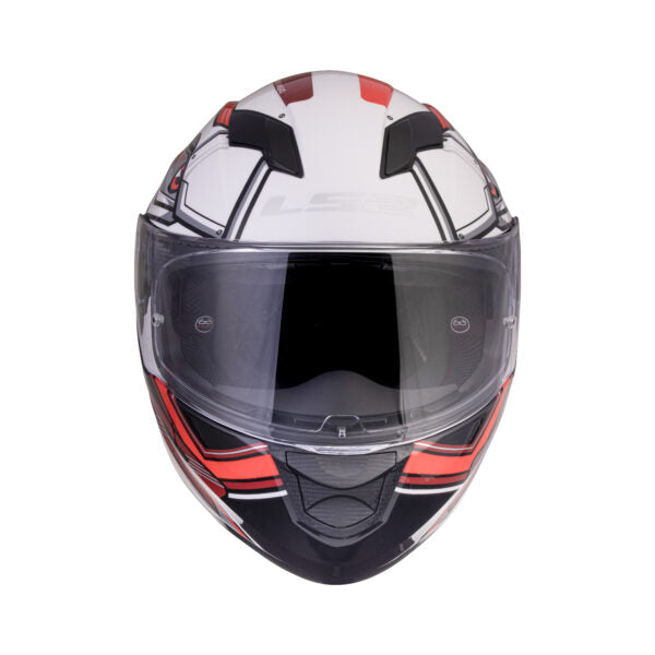 LS2 FF320 Stream Evo Xdron White Red Helmet - Riders Junction