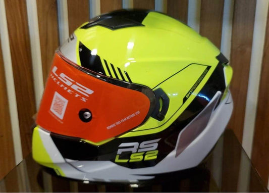 LS2 FF320 Stream Evo Xplorer White Hi-viz Yellow Helmet - Riders Junction