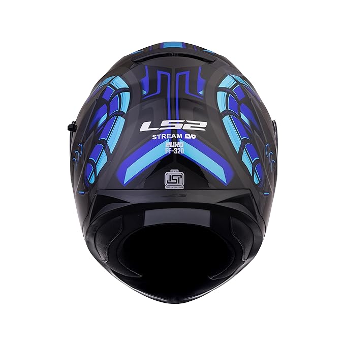 LS2 FF320 Stream Evo Zuko Black Blue Helmet - Riders Junction