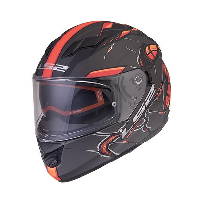 LS2 Helmets Stream Evo Zuko Matt Black Hi-viz Orange - Ff320