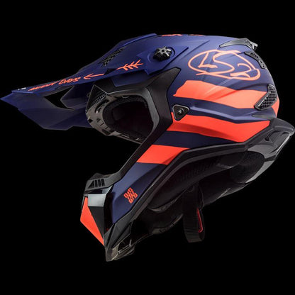 LS2 MX700 Subverter Evo Cargo Gloss Blue Fluo Orange Helmet - Riders Junction