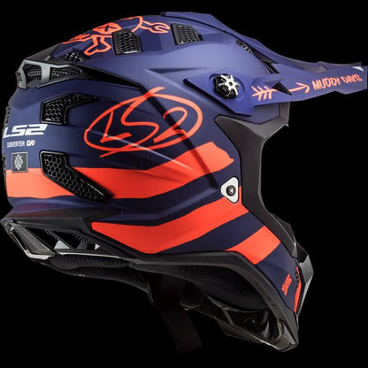 LS2 MX700 Subverter Evo Cargo Gloss Blue Fluo Orange Helmet - Riders Junction
