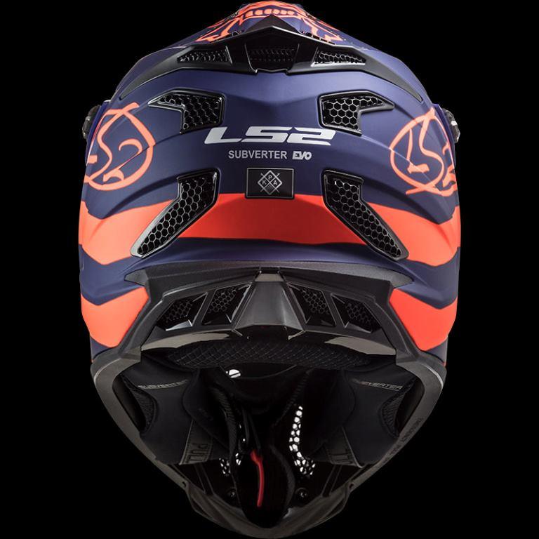 LS2 Helmets Subverter Evo Cargo Gloss Blue Fluo Orange - Mx700