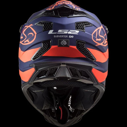 LS2 Helmets Subverter Evo Cargo Gloss Blue Fluo Orange - Mx700