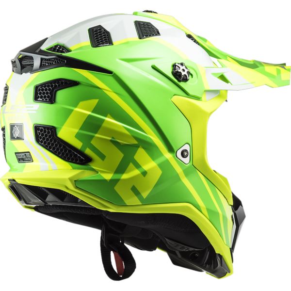 LS2 MX700 Subverter Evo Gammax Matt H-v Yellow Green Helmet - Riders Junction