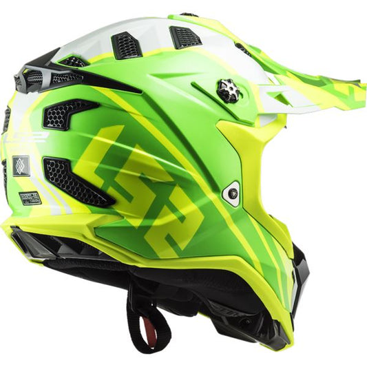 LS2 MX700 Subverter Evo Gammax Matt H-v Yellow Green Helmet - Riders Junction
