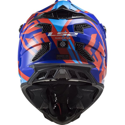 LS2 MX700 Subverter Evo Gammax Matt Red Blue Helmet - Riders Junction