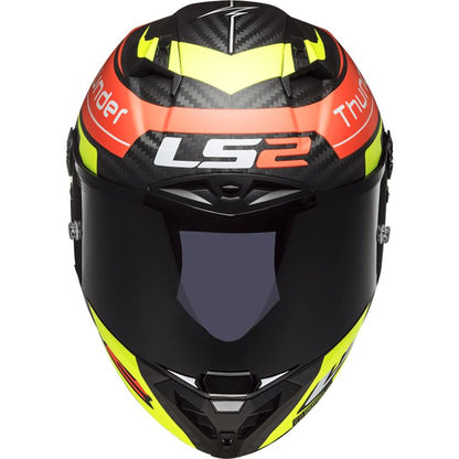 LS2 FF805 Thunder Attack Matt Red H-v Yellow-06 Helmet - Riders Junction
