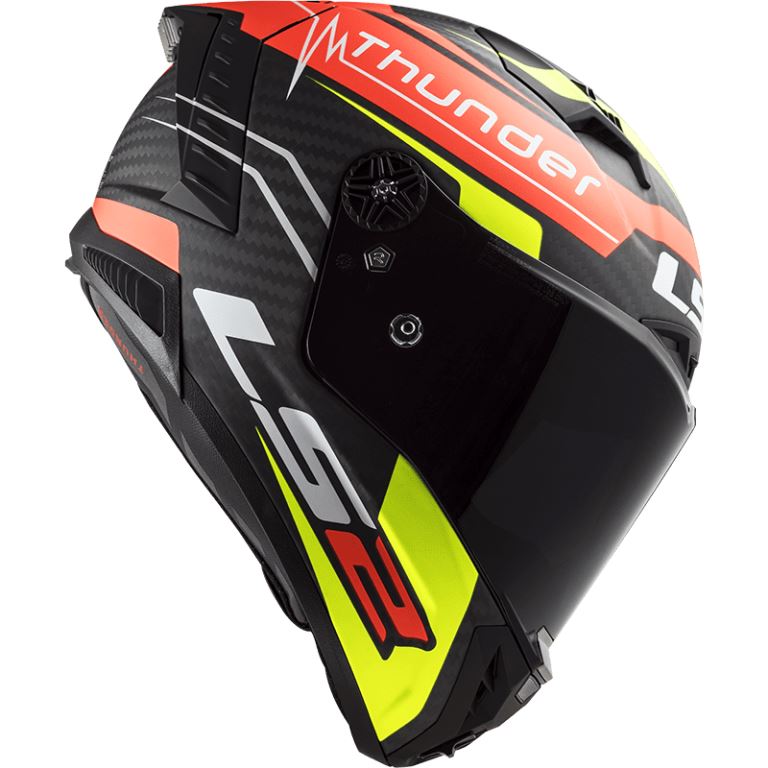 LS2 FF805 Thunder Attack Matt Red H-v Yellow-06 Helmet - Riders Junction
