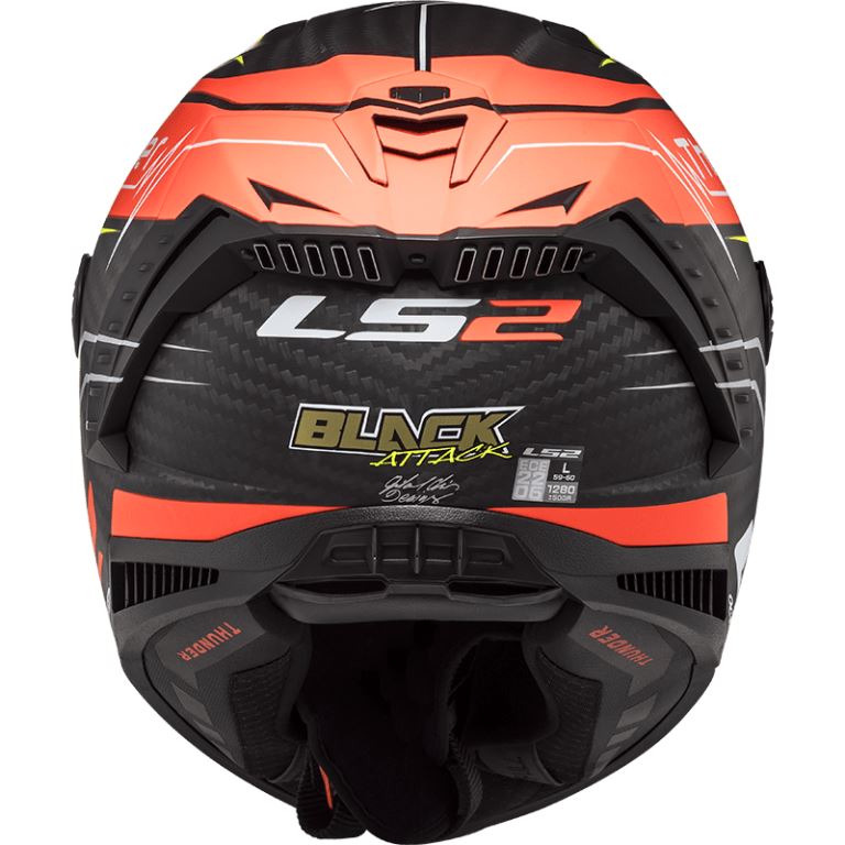 LS2 Helmets Thunder Attack Matt Red H-v Yellow-06 - FF805