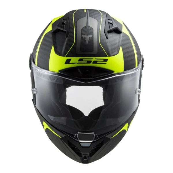 LS2 FF805 Thunder C Racing1 Matt H-v Yellow-06 Helmet - Riders Junction