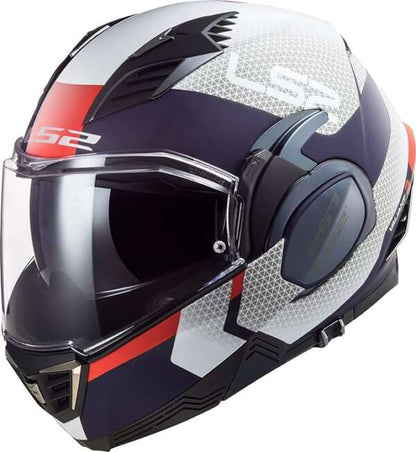 LS2 FF900 Valiant Ii Citius Gloss White Blue Helmet - Riders Junction