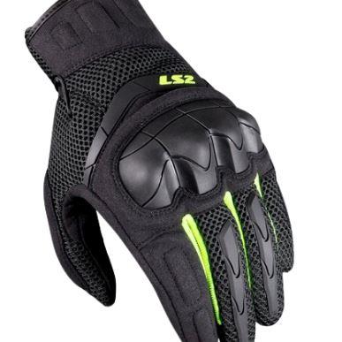 LS2 Kubra Man Gloves Anthracite Hiv Yellow