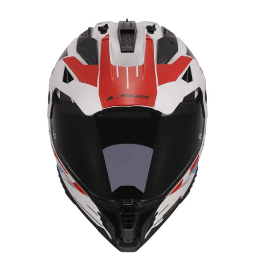 LS2 MX436 Pioneer II NAMIB WHITE BLUE RED-06- Helmet