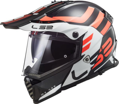 LS2 MX436 Pioneer Evo Adventurer Black White Helmet