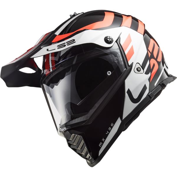 LS2 MX436 Pioneer Evo Adventurer Black White Helmet - Riders Junction