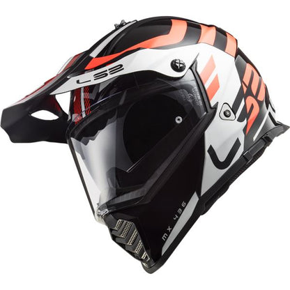 LS2 MX436 Pioneer Evo Adventurer Black White Helmet - Riders Junction