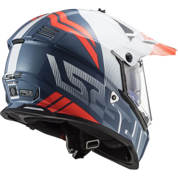 LS2 MX436 Pioneer Evo Evolve  White Cobalt Helmet - Riders Junction