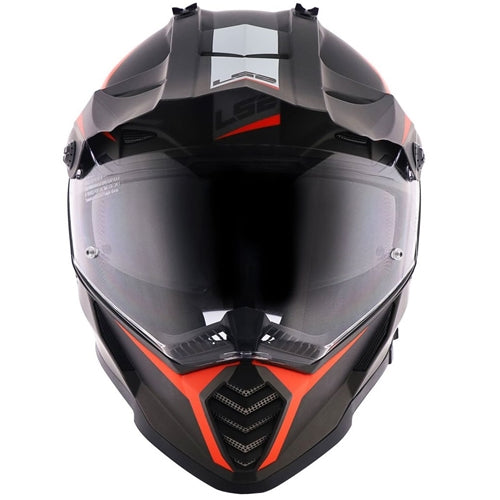 LS2 MX436 Pioneer Evo Router Black Orange - Helmet