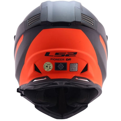 LS2 MX436 Pioneer Evo Router Black Orange - Helmet