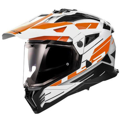 LS2 MX436 Pioneer II Namib Gloss White Orange Helmet