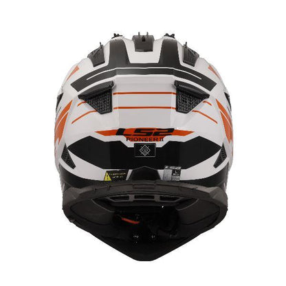 LS2 MX436 Pioneer II Namib Gloss White Orange Helmet