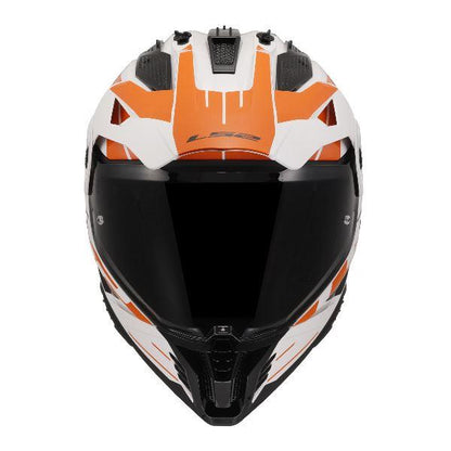 LS2 MX436 Pioneer II Namib Gloss White Orange Helmet