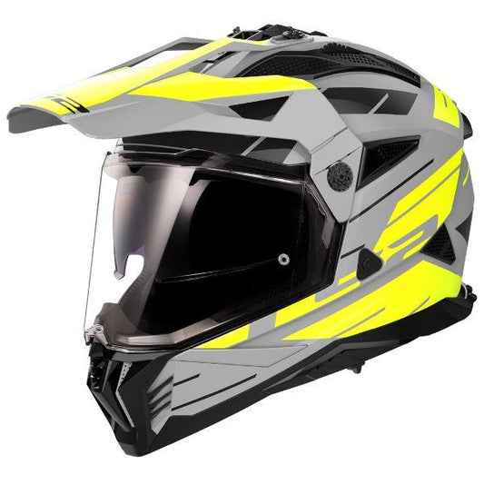 LS2 MX436 Pioneer II Namib Matt Grey Hi Viz Yellow Helmet