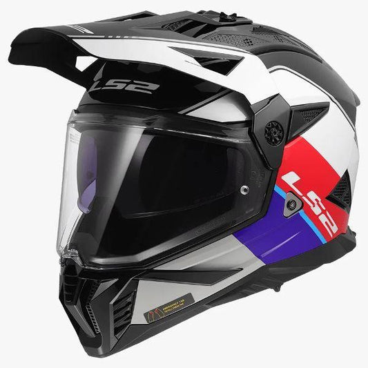 LS2 MX436 Pioneer II Rally Gloss Red White Blue-Helmet