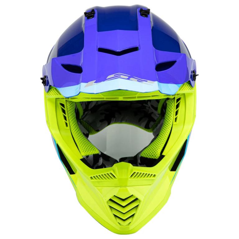 LS2 MX437 Fast Evo Launch Blue Hi-vis - Helmet