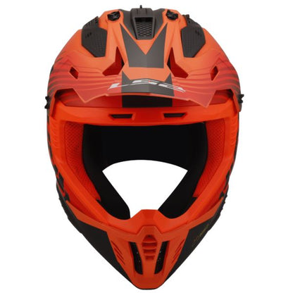 LS2 MX437 Fast Ii Duck H-v Orange Red-06 - Helmet