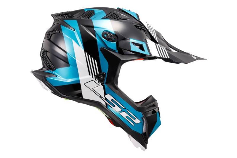 LS2 MX470 Subverter Max Matt Black Turqupsie-Helmet