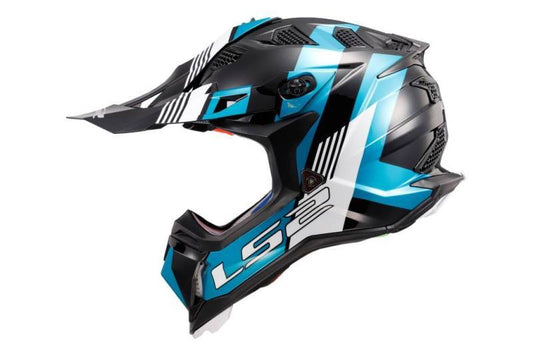 LS2 MX470 Subverter Max Matt Black Turqupsie-Helmet