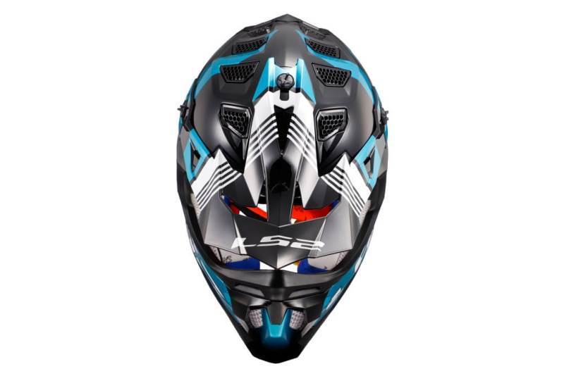 LS2 MX470 Subverter Max Matt Black Turqupsie-Helmet