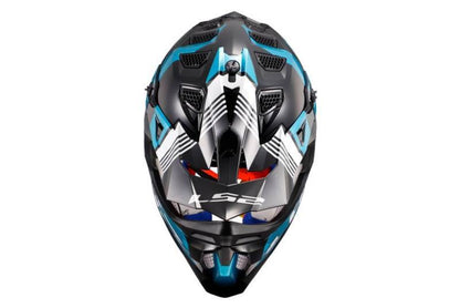 LS2 MX470 Subverter Max Matt Black Turqupsie-Helmet