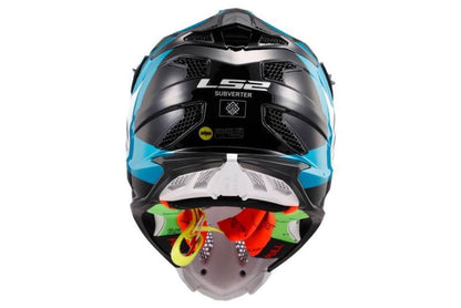 LS2 MX470 Subverter Max Matt Black Turqupsie-Helmet