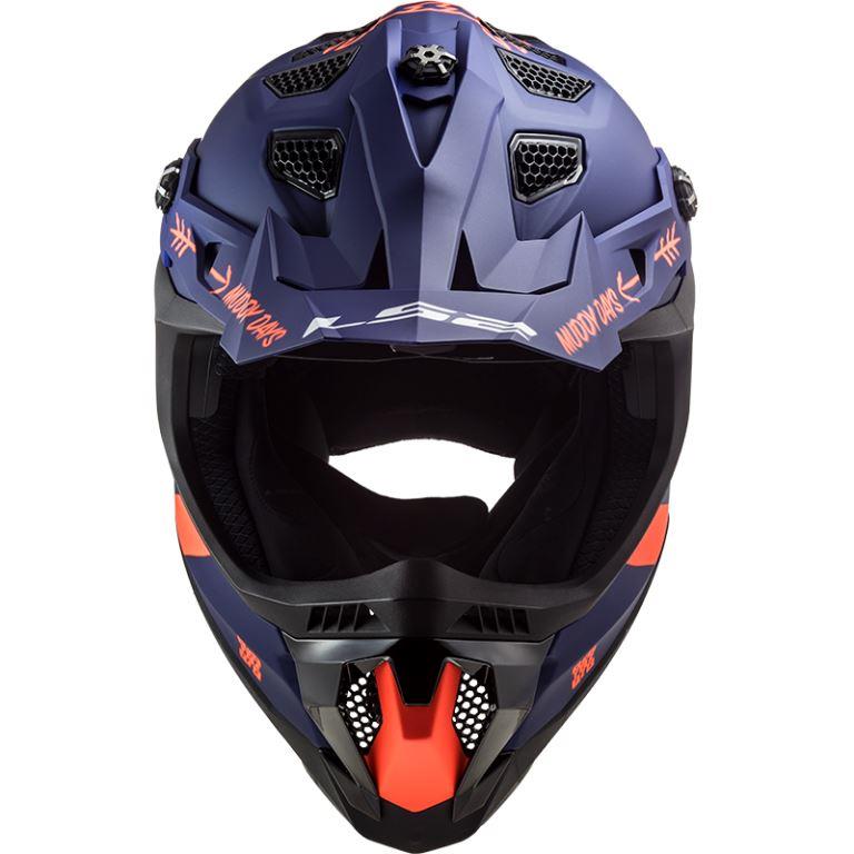 LS2 MX700 Subverter Evo Cargo Matt Blue Fluo Orange - Helmet