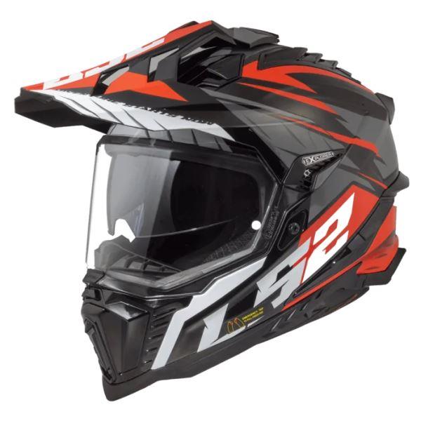 LS2 MX701 Explorer Spire Black Titanium Red-06 Helmet