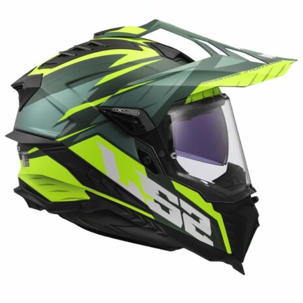 LS2 MX701 Explorer Spire Green H-vis Yellow-06 - Riders Junction
