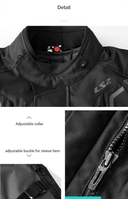 LS2 Narvik Riding Jacket Black Grey Yellow